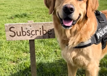 Brave Golden Retriever Dog Rushes into the Burning Sea to Save His Horse Friend from Death