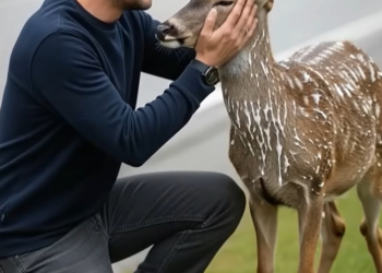 Rescuing a fawn from a giant python.